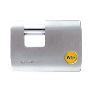 Yale Silver Series Outdoor Brass/Satin Straight Shackle Padlock (Boron Shackle) 60mm