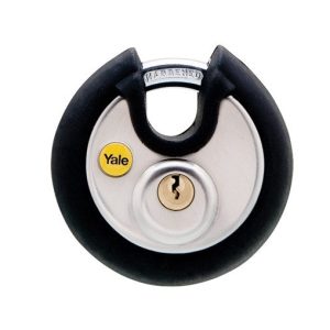 Yale Silver Series Stainless Steel Disc Padlock (Soft Rubber Bumper)