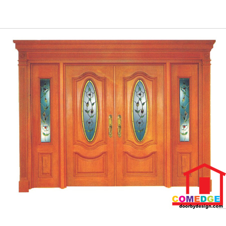 Classical Main Door With Temperated Glass - Classical Main Door – CT-IDC 1