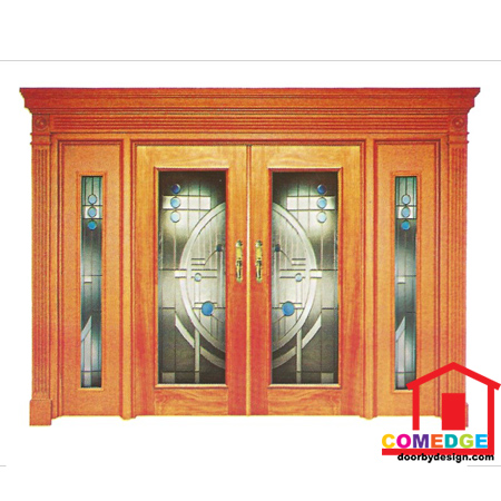 Classical Main Door With Temperated Glass - Classical Main Door – CT-IDC 40